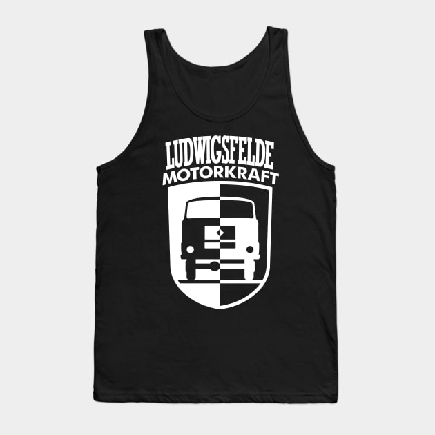 IFA Ludwigsfelde Motor Power Coat of Arms (white) Tank Top by GetThatCar